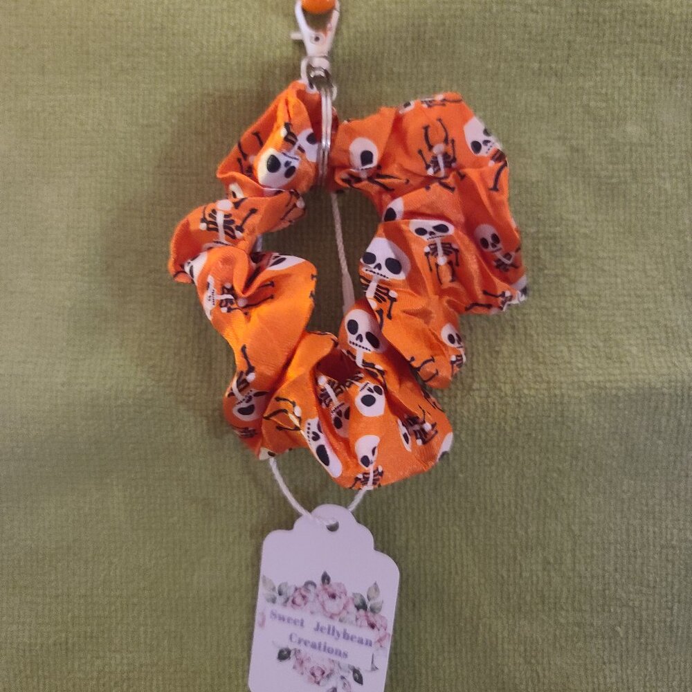 Scrunchie Halloween Themed Wristlet Keyring